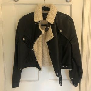 Zara Cropped Leather Jacket